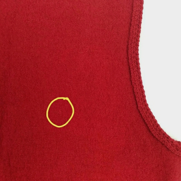 Vintage Coldwater Creek Red Boiled 100% Wool Sleeveless Vest Womens Size Medium - Picture 11 of 16